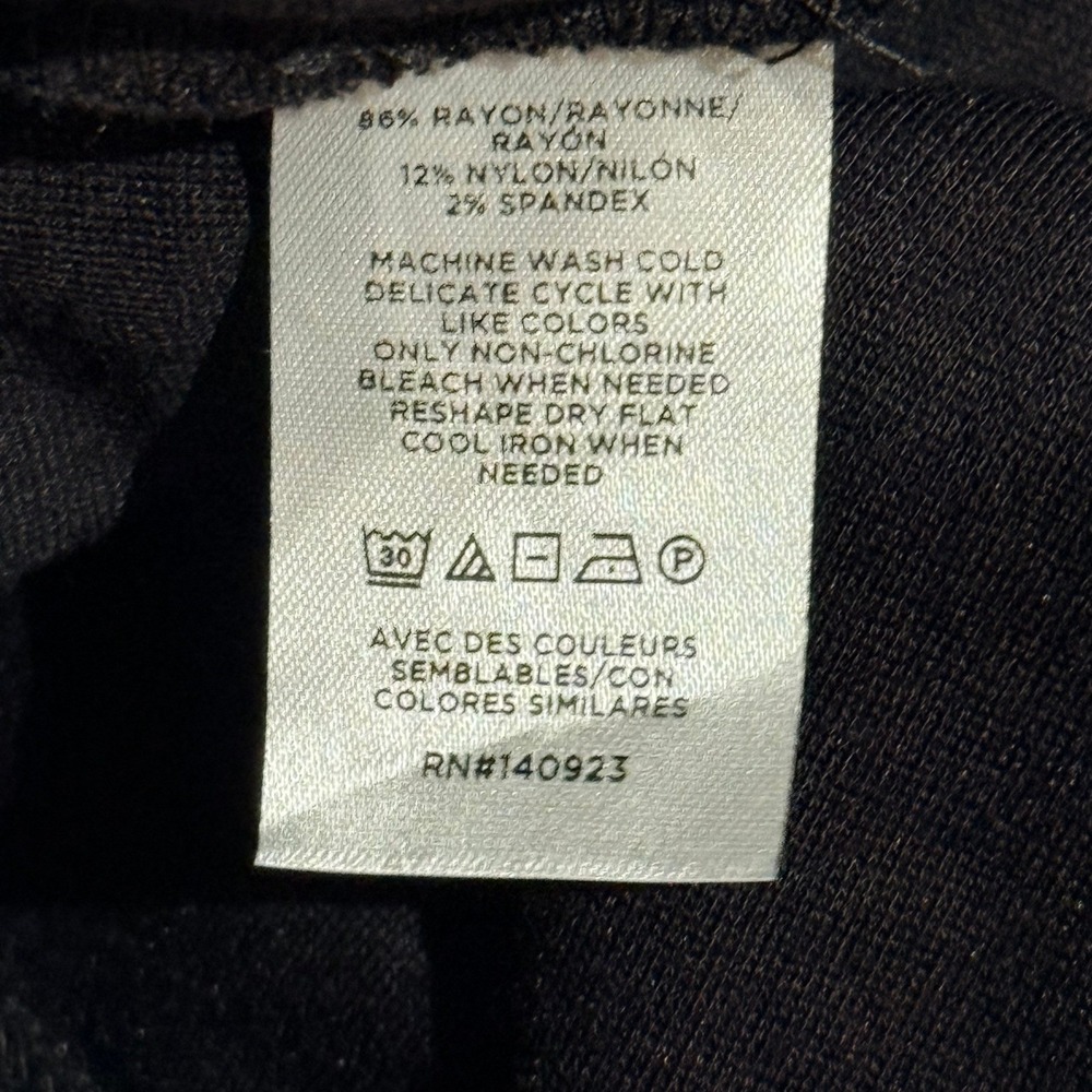 LOFT Shirt Dress Women 12 Black Gold Button Utility Mini Academia - Picture 4 of 9